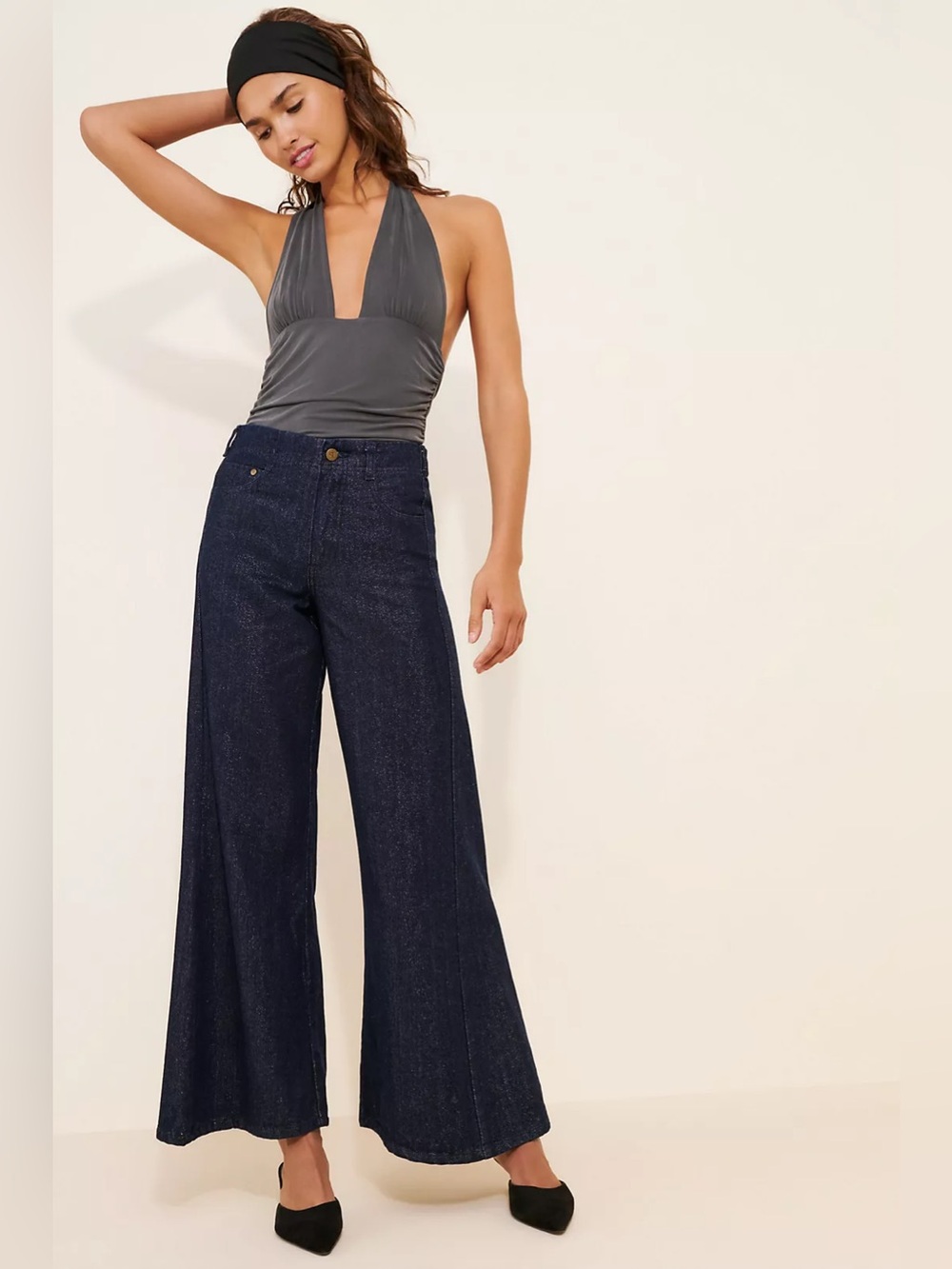 Anthropologie Pilcro The Adi Sparkle Wide Leg Jeans 28